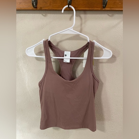 all in motion Tops - NWT All in Motion Mauve Fitted Crop Tank Top